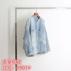 批发2026早<b class='q'>春</b> 土耳其进口面料 口袋设计 微A版型 牛仔衬衫外套 16742