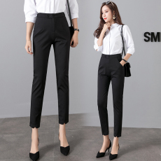 批发实拍春夏新款西裤<b class='q'>女裤</b>宽松九分裤职业休闲长裤小脚修身裤