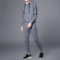 批发男士<b class='q'>春</b>秋款棉男装新款潮运动套装男时尚连帽一套衣服帅修身18