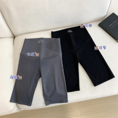 批发实拍 新款交叉弹力瑜伽裤高腰收腹提臀裸感五分健身瑜伽芭比裤