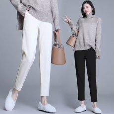 批发哈伦奶奶裤女2025春秋新款高腰宽松简约休闲时尚韩版九分直筒裤