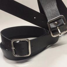 批发方扣腰带男女通用皮带chic韩国时尚ins裤带百搭黑-搭配牛仔裤