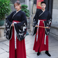 批发古装男汉服侠客书生演出服毕业拍照班服<b class='q'>古代</b>唐装女舞台影视剧<b class='q'>服装</b>