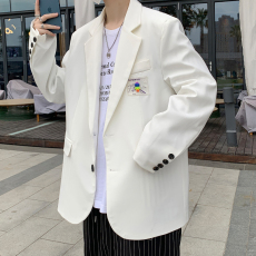 批发春季西装外套男款韩版潮流网红痞帅小西服男宽松上衣大码XF901P95