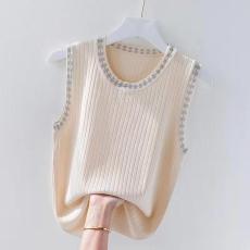 批发冰丝吊带背心女内搭<b class='q'>西装</b>白<b class='q'>色</b>打底衫宽松亮丝洋气时髦设计感上