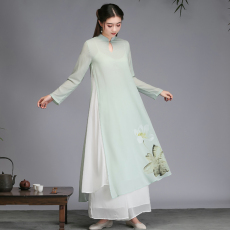 批发汉服中国风女装复古<b class='q'>旗袍</b><b class='q'>改良</b>版连衣裙年轻款中式禅意茶服