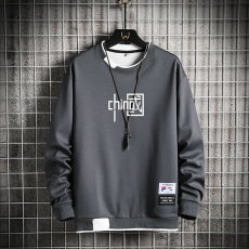 批发2022春秋圆领卫衣男士男装上衣服宽松学生长袖T恤