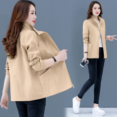批发春秋女士外套休闲百搭短款显瘦简约小个子女款<b class='q'>风衣</b>外套减龄潮流