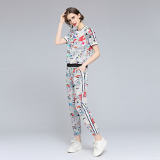 批发实拍运动服套装女夏季2025年新款品牌时尚洋气减龄时髦休闲两件套