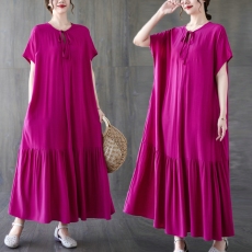 批发实拍2026新款宽松大码连衣长裙女