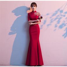 批发中式立领修身<b class='q'>鱼尾</b>裙