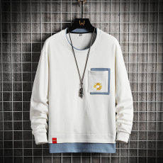 批发2022春秋圆领卫衣男士男装上衣服宽松学生长袖T恤