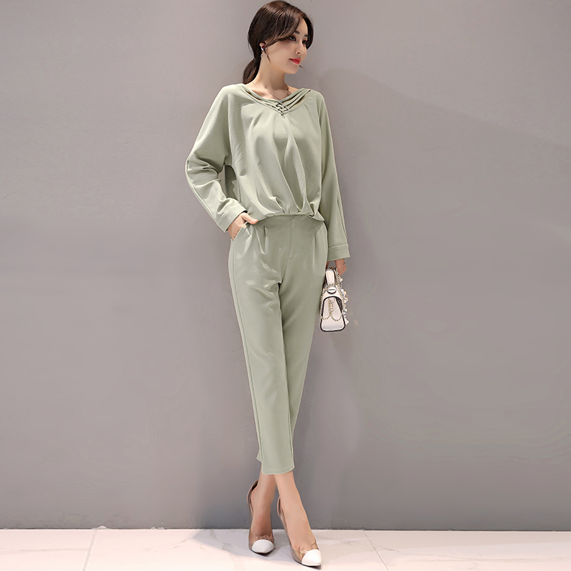 时尚两件套裤