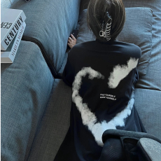 批发【官<b class='q'>图</b>】潮牌美式复古ins潮黑<b class='q'>色</b>宽松短袖T恤夏季<b class='q'>欧美</b>风上衣女