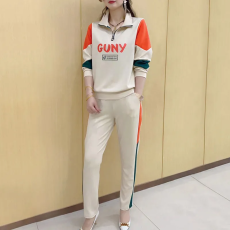 批发运动套装春秋季2026新款字母印花洋气百搭显瘦<b class='q'>卫衣</b>长裤休闲两件套