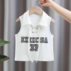 批发女童<b class='q'>夏</b>装炸街背心薄款外穿2023新款儿童洋气无袖上衣女孩休闲吊带