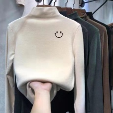 批发中大童德绒半高领打底衫2023男女童秋冬新款洋气内搭保暖上衣韩版