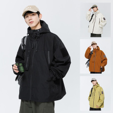 批发【实拍 三防冲锋衣】软壳冲锋衣防风工装夹克外套户外登山服