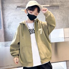 批发<b class='q'>男童</b>秋<b class='q'>季</b>外套2024新款儿童帅气韩版中大童春秋连帽长袖<b class='q'>开衫</b>上衣潮