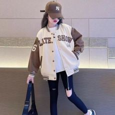 批发2024女童装春秋冬款外套霸气棒球服女孩<b class='q'>儿童</b><b class='q'>夹克</b>秋季上衣服