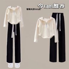 批发<b class='q'>女</b><b class='q'>大</b><b class='q'>童</b>春秋2026新款卫衣套装学院风短款时尚长袖上衣初高中两件套