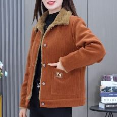 批发爆款<b class='q'>中老年女装</b>时尚洋气减龄加绒保暖外套宽松显瘦遮肚秋冬新款