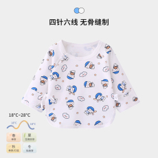 批发(现货)纯棉双面220克婴儿服春秋新生宝宝0-3月6宝宝打底哈衣秋装