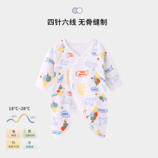 批发()纯棉双面220克<b class='q'>婴儿</b>服春秋<b class='q'>新生</b>宝宝0-3月6宝宝打底哈衣秋装