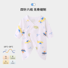 批发()纯棉双面220克<b class='q'>婴儿</b>服春秋<b class='q'>新生</b>宝宝0-3月6宝宝打底哈衣秋装