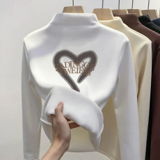 批发女童德绒<b class='q'>打底衫</b>秋冬加绒儿童半高领洋气内搭长袖<b class='q'>宝宝</b>保暖冬装上衣