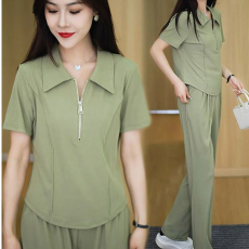 批发时尚<b class='q'>休闲</b>套装2026年夏季新款POLO领洋气显瘦减龄气质<b class='q'>运动服</b>两件套