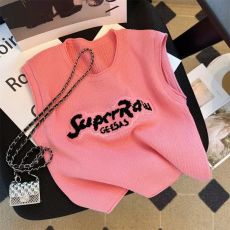 批发女童2025<b class='q'>夏</b>季新款字母外穿针织无袖吊带背心设计甜美独特短款上衣