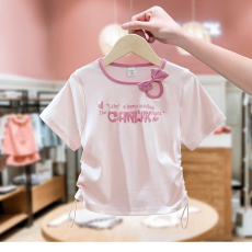 批发<b class='q'>女</b><b class='q'>童</b>夏装短袖t恤2026夏季新款儿童洋气时髦女孩<b class='q'>韩版</b>时尚印花上衣