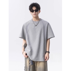 批发【官图 270G曼巴棉】美式解构拼接T恤男重磅boxy宽松短袖体恤