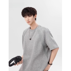 批发【官图 270G曼巴棉】解构重磅短袖t恤男夏季美式痞帅宽松体恤