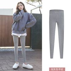 批发竖条螺纹<b class='q'>打底裤</b>女外穿高腰百搭学生九分薄款棉<b class='q'>打底裤</b>小脚