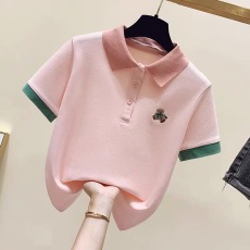 批发女童短袖夏季2026新款T恤时尚儿童休闲POLO衫夏装小女孩童装上衣