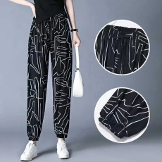 批发速干裤女夏冰丝裤宽松<b class='q'>哈伦裤</b>休闲裤<b class='q'>雪纺</b>阔腿裤子灯笼小脚裤束脚裤