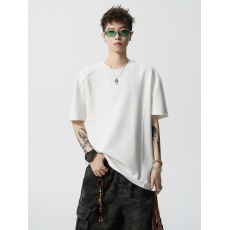 批发【官图 250G凉感面料】解构拼接短袖夏季美式高街宽松圆领T恤