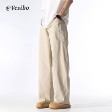 批发2025新款宽松休闲裤男士韩版百搭裤子夏季薄款坠感阔腿拖地长裤