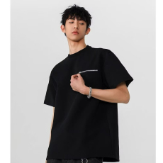 批发2025<b class='q'>夏</b>季新款男士短袖 恤ins潮牌欧美嘻哈风圆领打底衫上衣