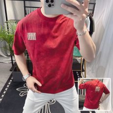 批发宽松欧货男士休闲半袖2025新款潮牌美式高端扎染圆领短袖T恤上衣