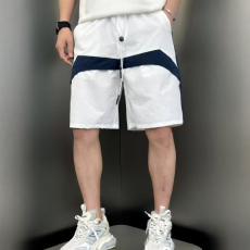 批发<b class='q'>男士</b>美式拼色五分裤2025夏季新款宽松直筒休闲短裤运动速干<b class='q'>沙滩裤</b>