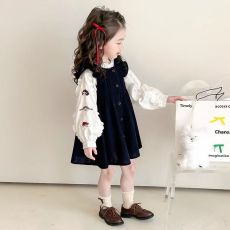 批发新款女<b class='q'>童</b><b class='q'>春秋</b><b class='q'>套装</b>洋气儿<b class='q'>童</b>公主连衣裙宝宝秋装衬衫两件套可爱外穿