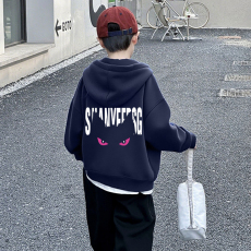 批发<b class='q'>男童</b>开衫<b class='q'>拉链</b>连帽外套加绒秋冬款2025新款中大儿童棒球服秋季上衣