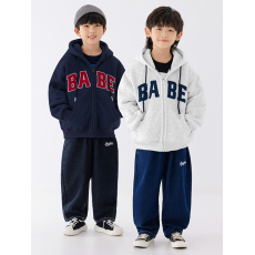 批发<b class='q'>男童</b>开衫<b class='q'>拉链</b>连帽外套加绒秋冬款2025新款中大儿童棒球服秋季上衣