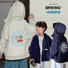 批发<b class='q'>男童</b>开衫<b class='q'>拉链</b>连帽外套加绒秋冬款2025新款中大儿童棒球服秋季上衣