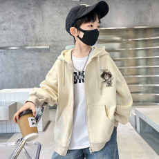 批发<b class='q'>男童</b>开衫<b class='q'>拉链</b>连帽外套加绒秋冬款2025新款中大儿童棒球服秋季卫衣