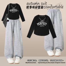 批发爵士舞服装女童街舞潮服jazz练功卫裤秋款儿童黑色修身好看打底衣