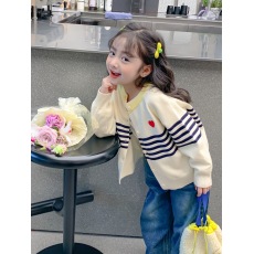 批发女童针织开衫秋装2025新款儿童针织衫<b class='q'>春</b>秋上衣洋气小女孩秋季外套